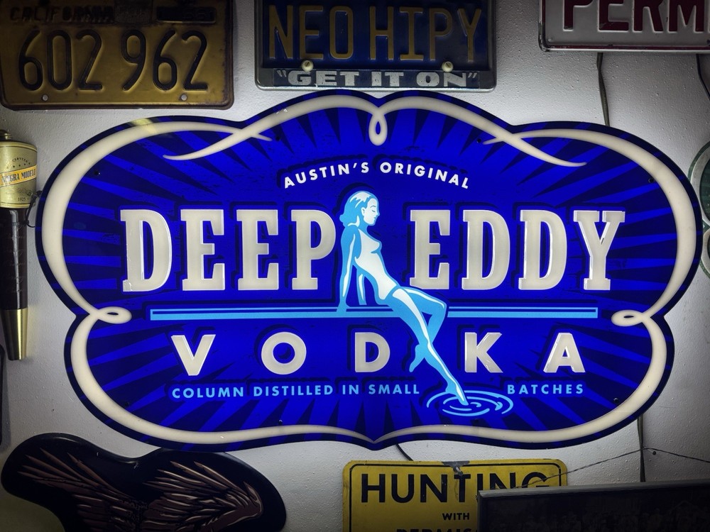 Deep Eddy Vodka Light Up Bar Sign blue.  Man Cave.