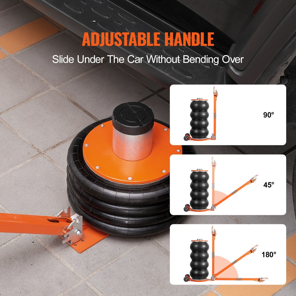 6Ton/13000lb Airbag Jack 260-673mm Heightened Column Adjustable Handle