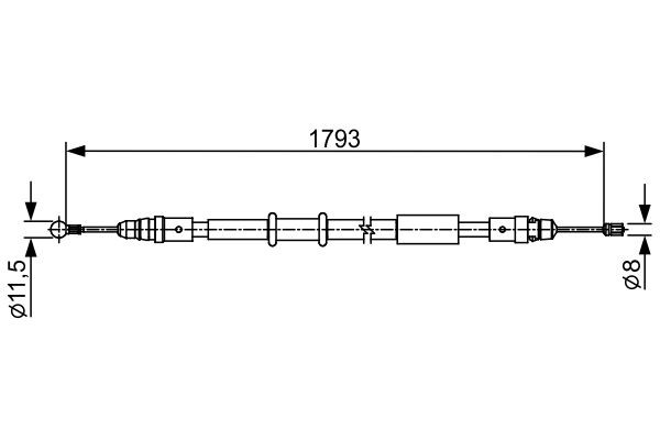 Cable Pull, parking brake BOSCH 1987482550