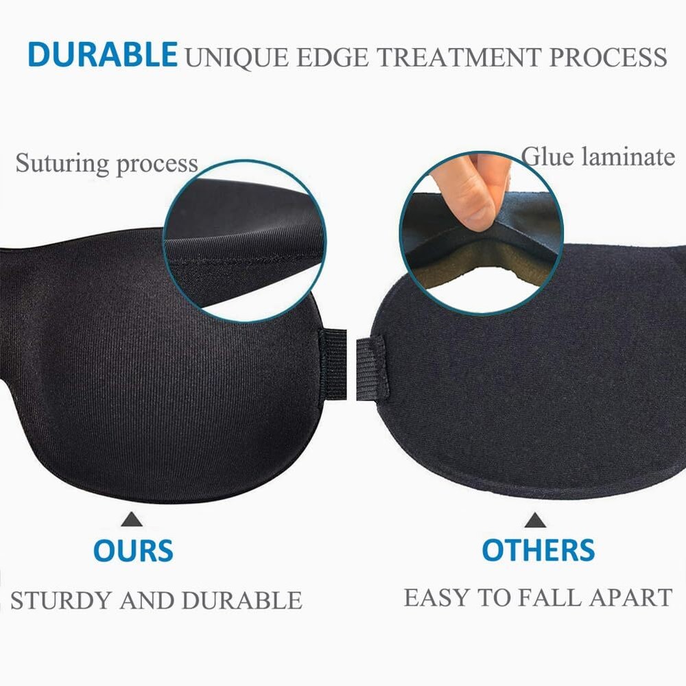 3 Pack 3D Eye Sleep Mask Night Blindfold Light Blocker for Sleeping Napping