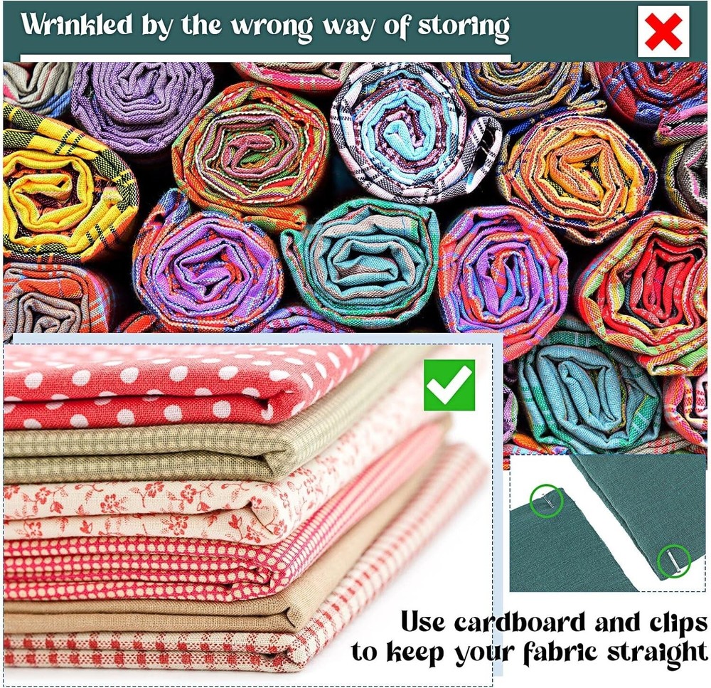 Efficient Fabric Storage Set: 200 Plastic Clips & 7.5 x 10.5 Inch Comic Boards