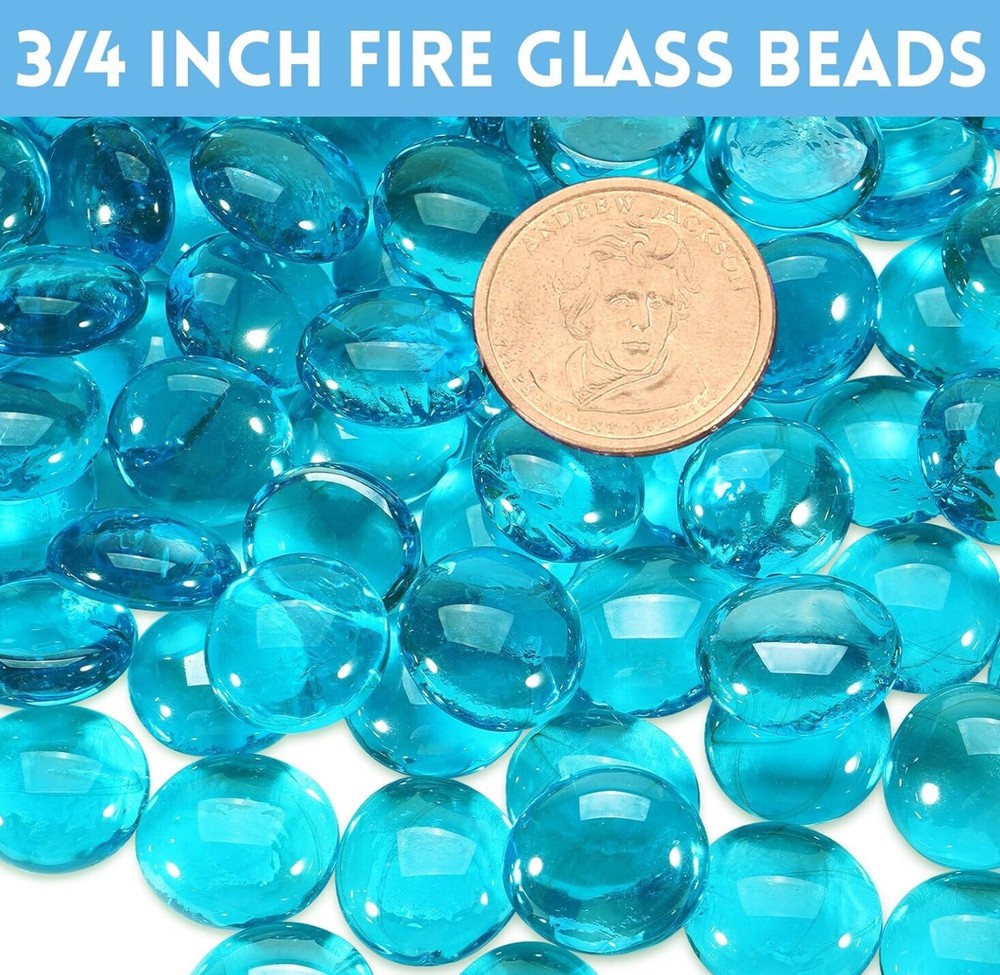 Blue Raspberry (Sea Blue) Iridescent Fire Stones Fire Glass