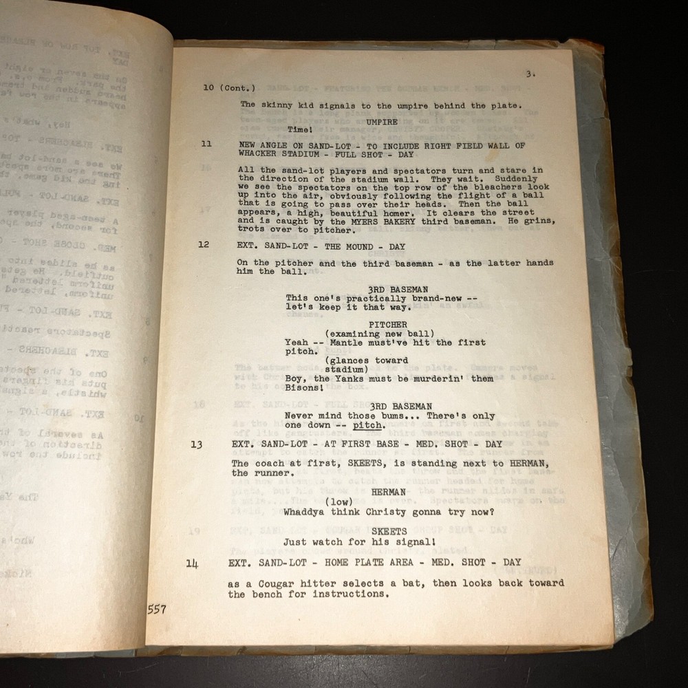 KID FROM LEFT FIELD (2/14/53) Scarce Complete at 41p Final In-Process Script+COA