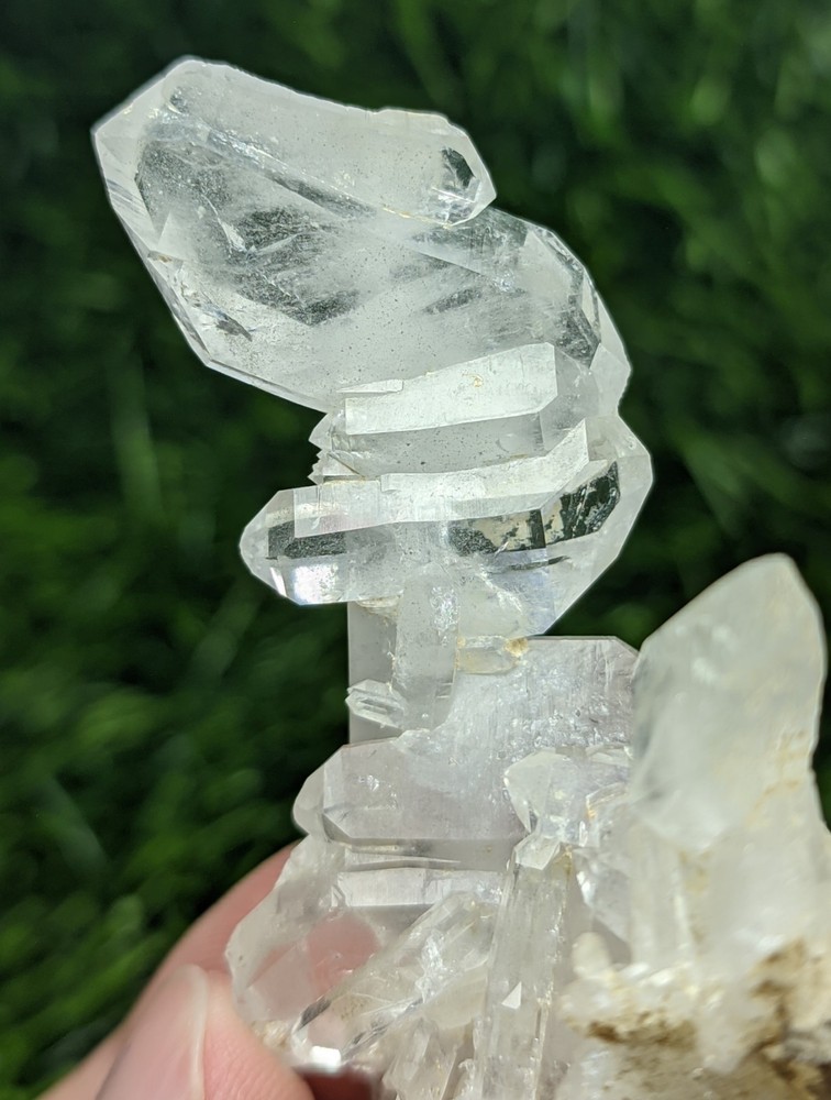 Faden Quartz Cluster Specimen Displaying Step Gworth terminations - Balochistan