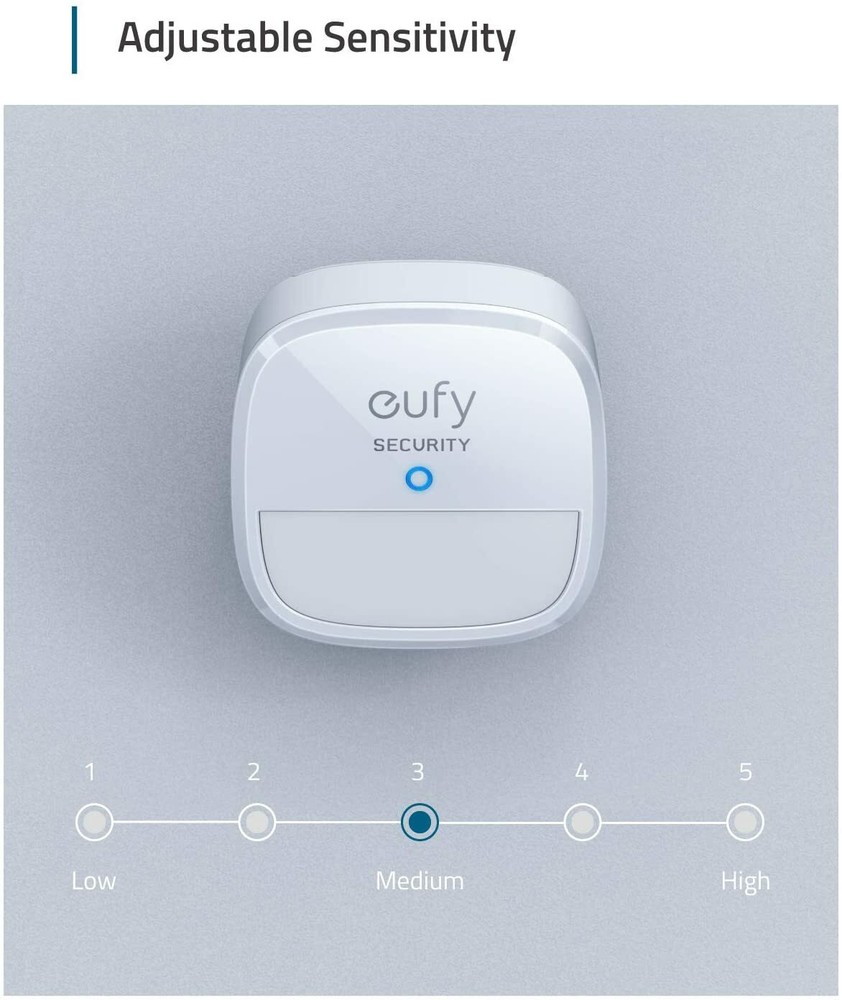 eufy Security Home Alarm System Motion Sensor 30ft Detect Adjustable Sensitivity