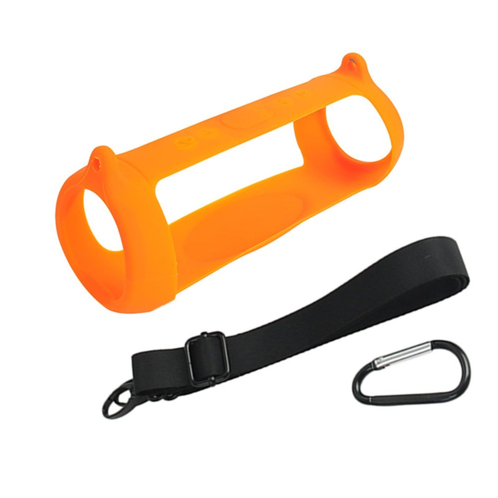 Orange Soft Silicone Cover Protective Case For JBL Charge 5 Bluetooth Speaker b