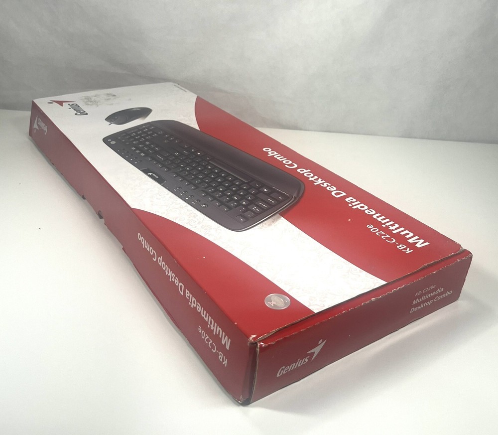 Genius KB-C220e Multimedia Desktop Wired Keyboard Combo 31330185100 New