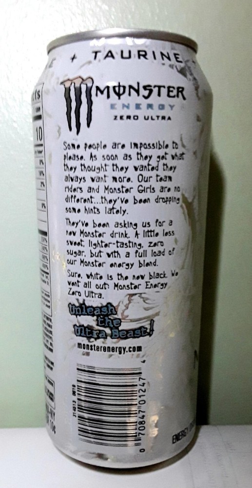 (1) EMPTY CAN ~ MONSTER ENERGY ZERO ULTRA DRINK