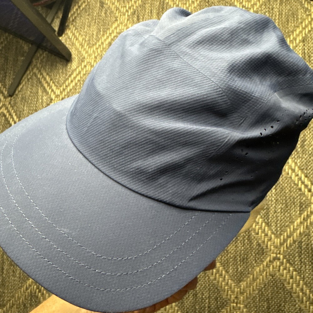 Athleta 5 Panel Ultra Light Run Cap Navy One Size Adjustable Breathable Blank
