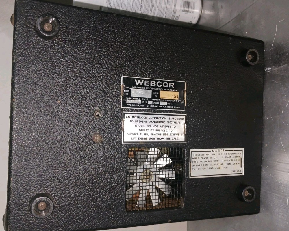 WEBCOR Portable Reel to Reel. TESTED! READ!!!