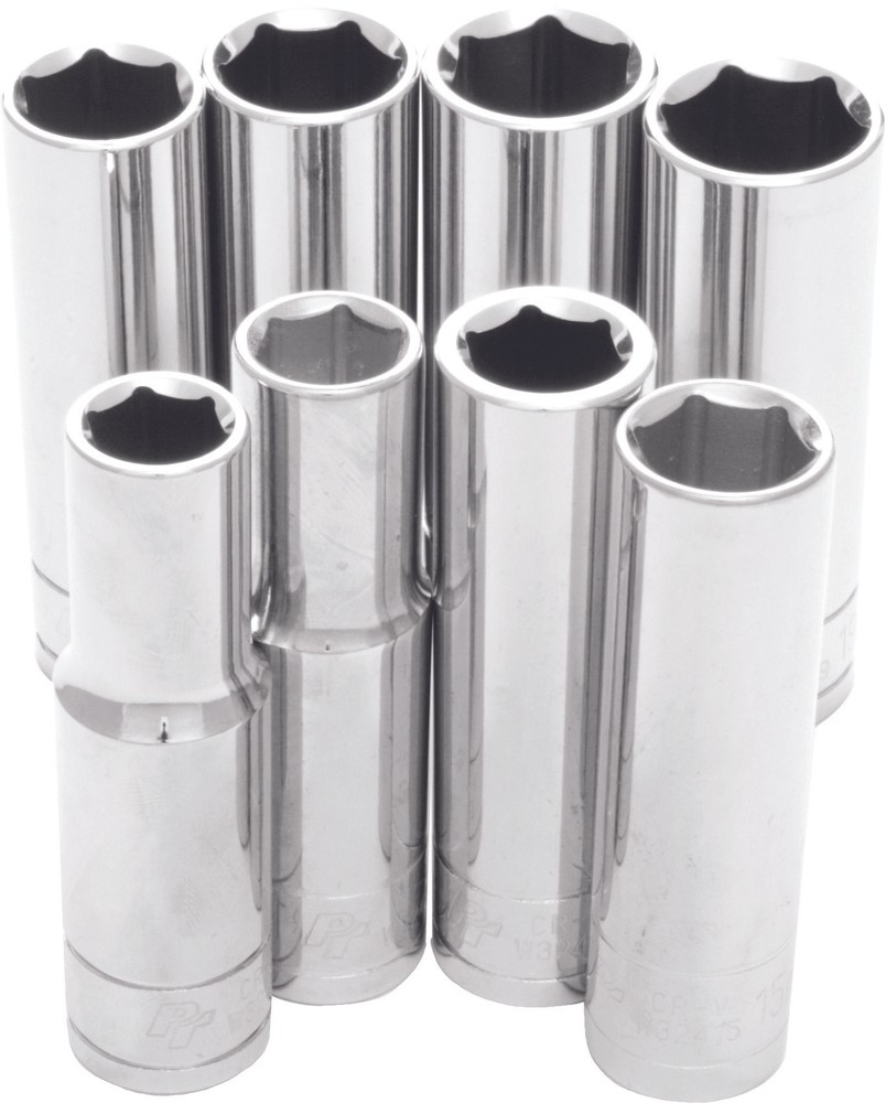 Performance Tool 1/2" 6 Point Socket Sets W32400 Deep Metric