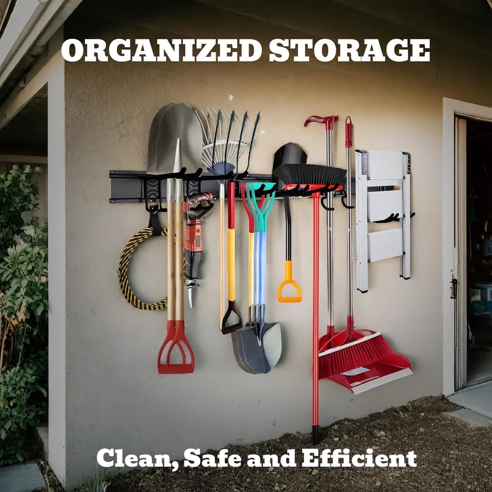 64" Heavy Duty Garage Storage Tool Organizer Wall Mount - Rack with...