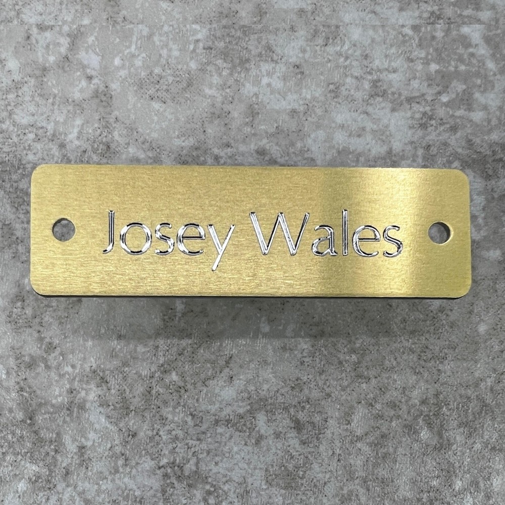 Custom Engraved Tags Personalized NAME PLATE Tags NAME PLATE BLACK GOLD MEDIUM