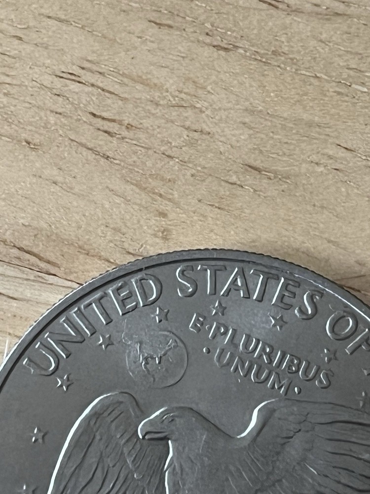 1972D Eisenhower dollar error Missing Islands Under Florida