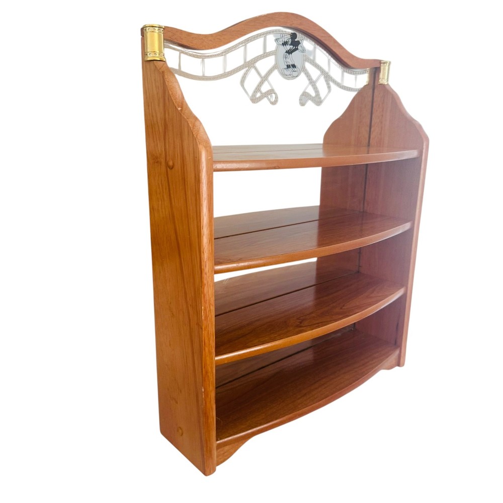 DISNEY Vintage Mickey Mouse - Lenox Mirror Display Shelf - Solid Hardwood
