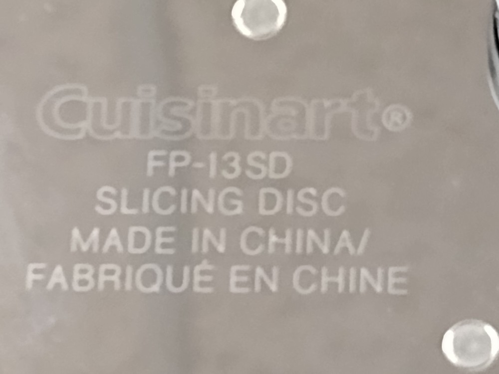 Cuisinart Food Processor FP-13 FP-13SD Slicing Disc Blade