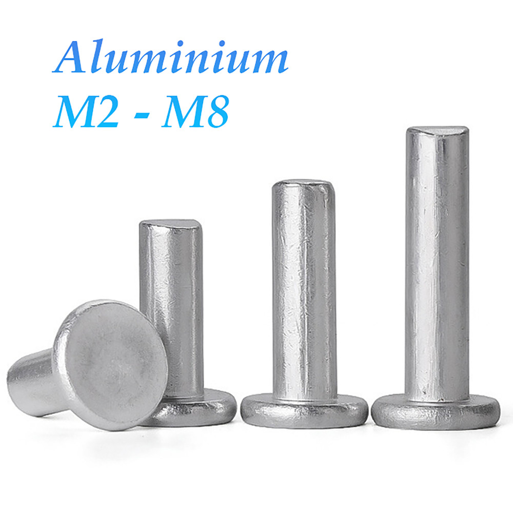 Aluminium Flat Head Solid Rivets Diameter 2mm, 3mm, 4mm, 5mm, 6mm, 8mm Rivet
