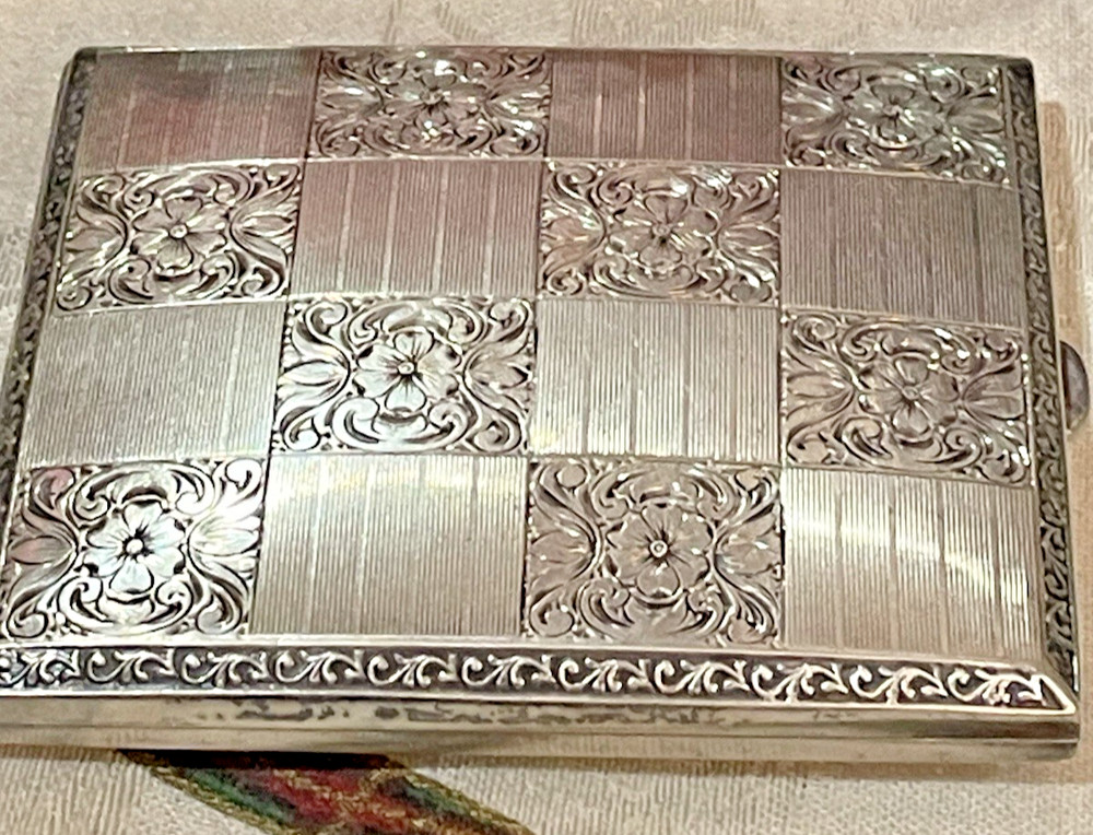 Antique German 830S Silver Cigarette Case Silver