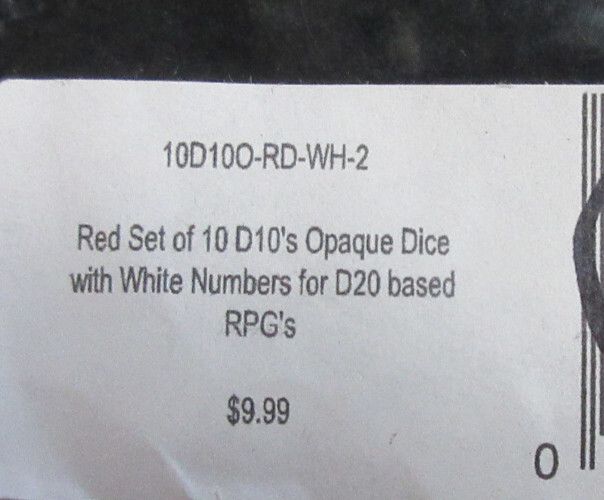 Polyhedral 7 piece Dice Set with Bag - Red Opaque