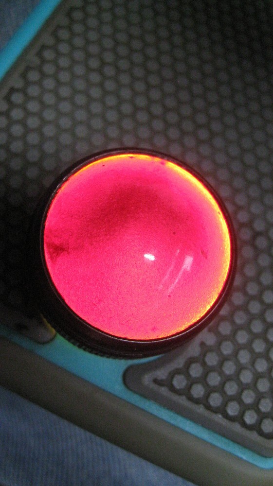 Vintage Dial Co NY 75W 125V 1" Indicator Panel Light lamp Red ruby smooth convex