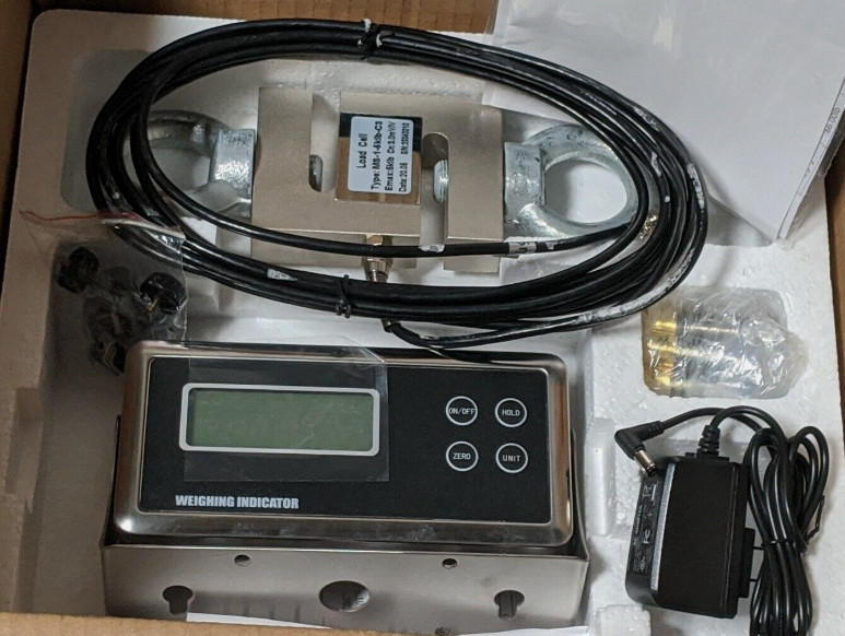 5000 LB CALIBRATED S-TYPE LOAD CELL INDICATOR CRANE SCALE TENSION/ COMPRESSION