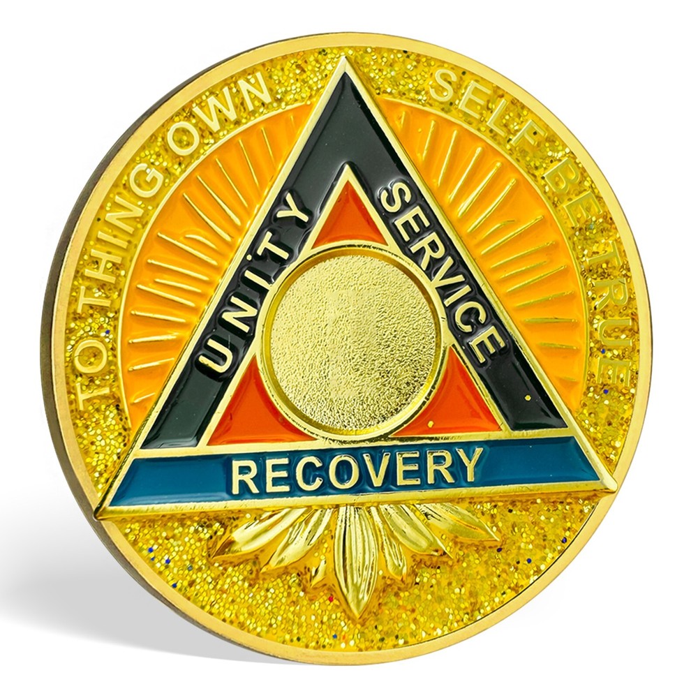 Personalized 1-65 Years Alcoholics Anonymous AA Chips Medallion Sobriety Coin