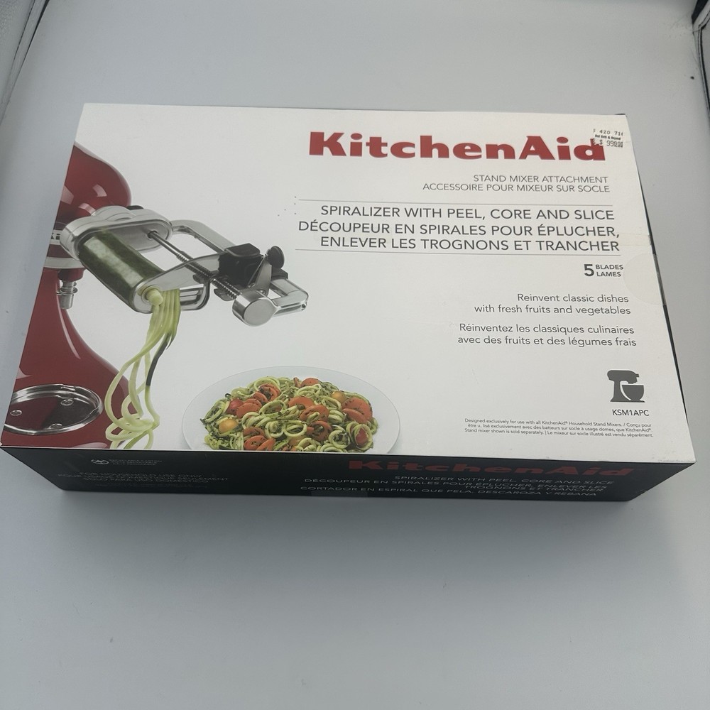 KitchenAid Spiralizer Stand Mixer Attachment Peel, Core Slice (5 Blades)