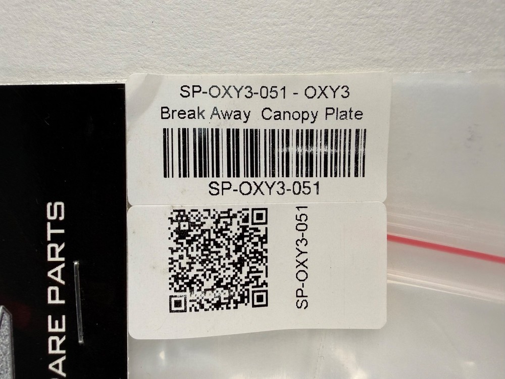 OXY HELI OXY 3 BREAK AWAY CANOPY PLATE SP-OXY3-051