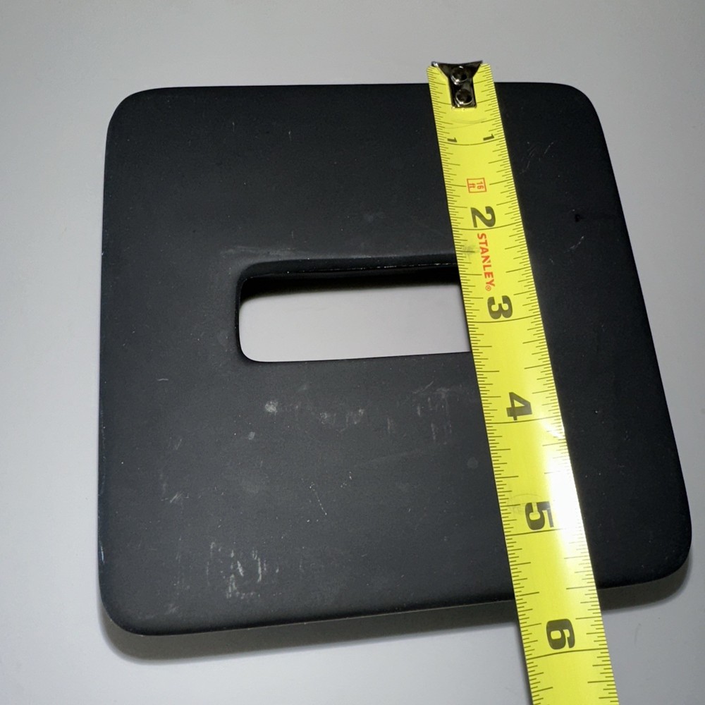 CB2 Matte Black Ceramic Tissue Box Holder Cover