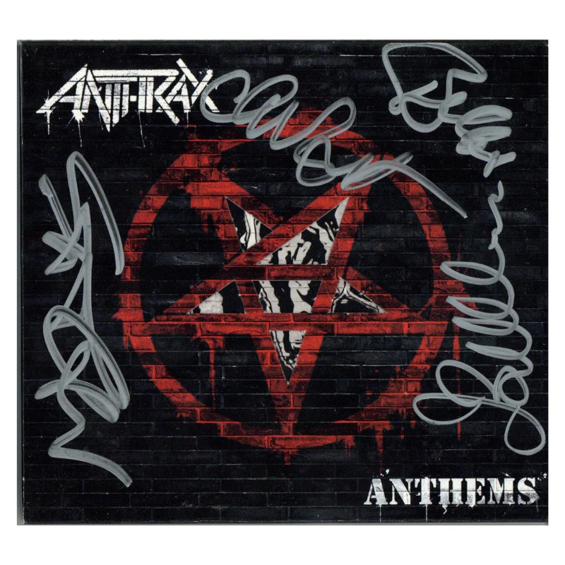 Anthrax Anthems Autographed Signed CD Cover (J&R LOA)