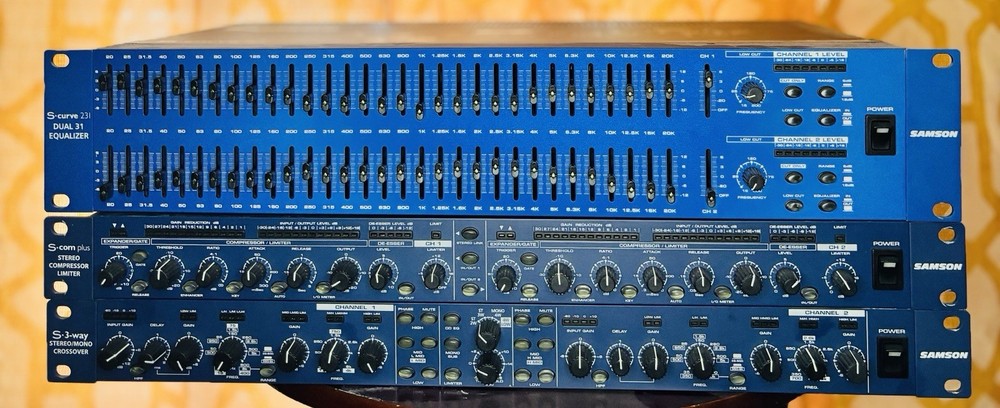 SAMSON curve 231 equalizer Dual 31 band, Compresor/Limiter, S-3WayCrossover.