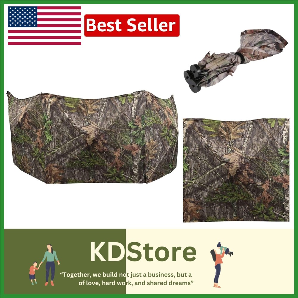Throwdown 3D Leafy Camo Compact Hunting Blind for Two - Easy Setup & Low Noise