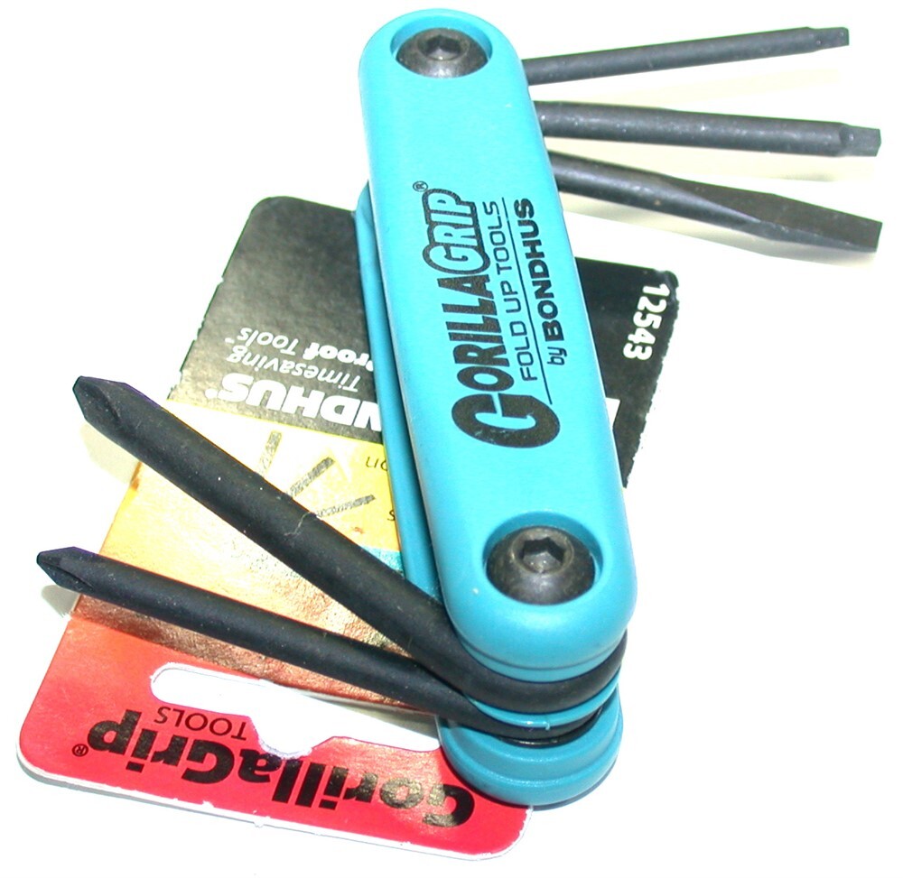 Bondhus GorillaGrip 12543 5 Piece Fold-up Tool Set