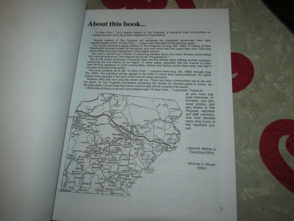 CLEARFIELD,PA,BOOK,THE PROGRESS PRESENTS A VIEW FROM...LOCAL COMMUNITIES,1994