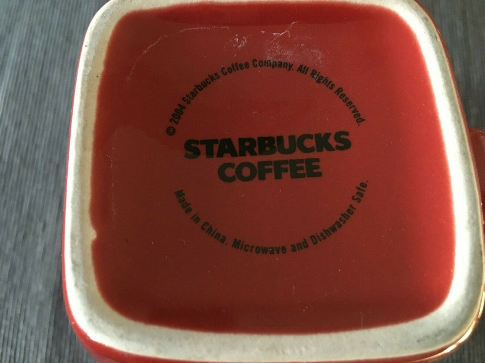 2004 Starbucks Red Snowflake Coffee Mug