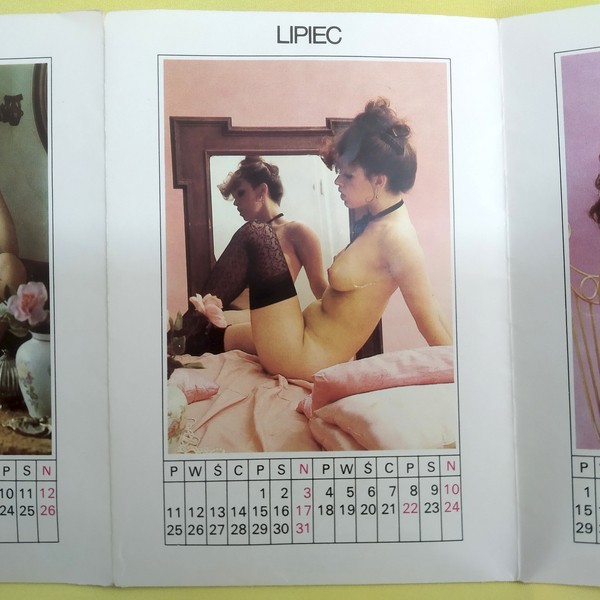 Retro Erotic Folding CALENDAR 1983-1984