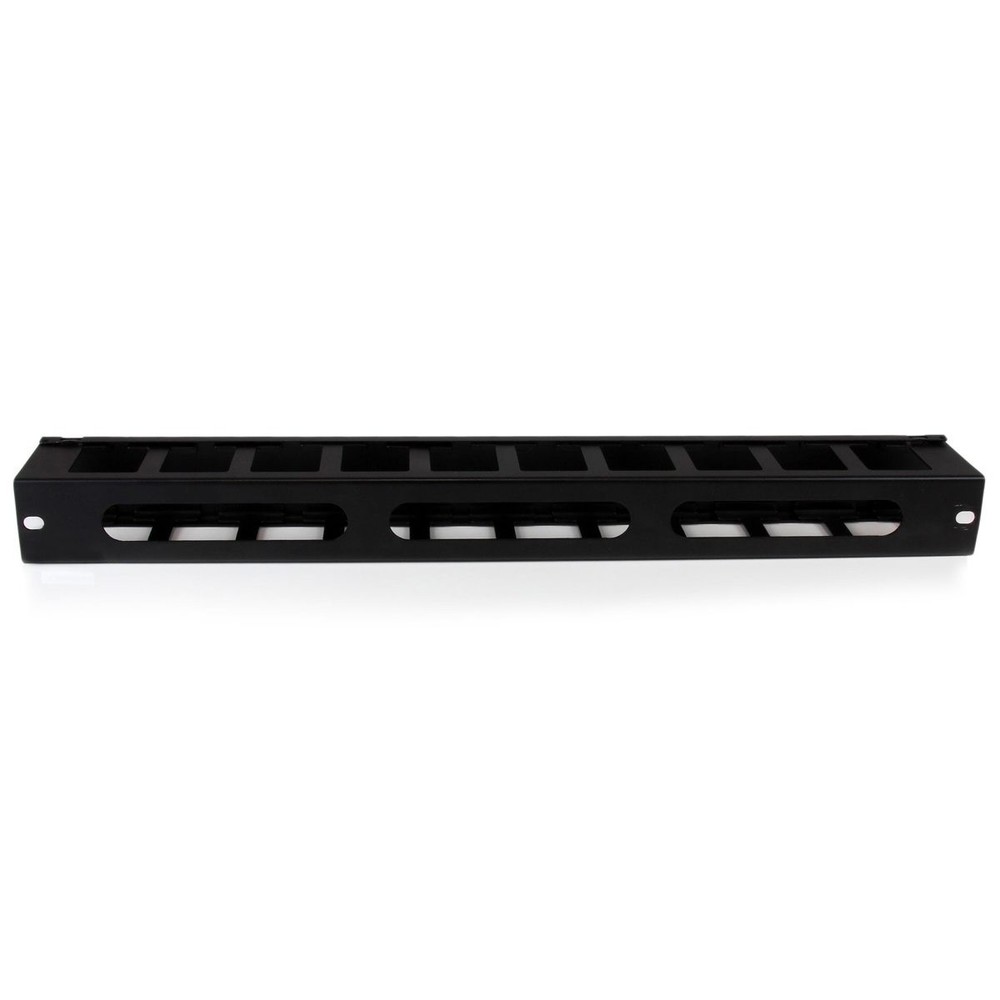 StarTech 1U Horizontal Finger Duct Rack Cable Management Panel with Cover