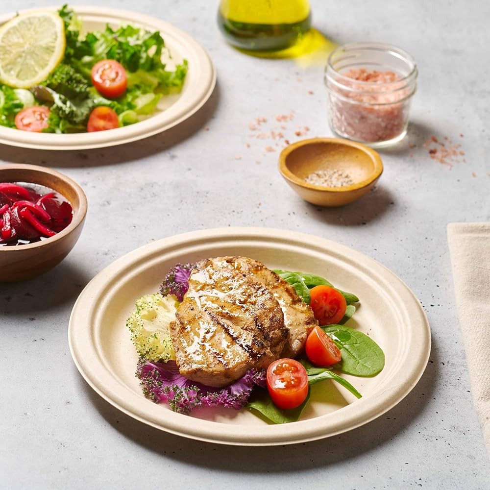 postable Paper Plates Heavy Duty - Biodegradable Disposable Plates