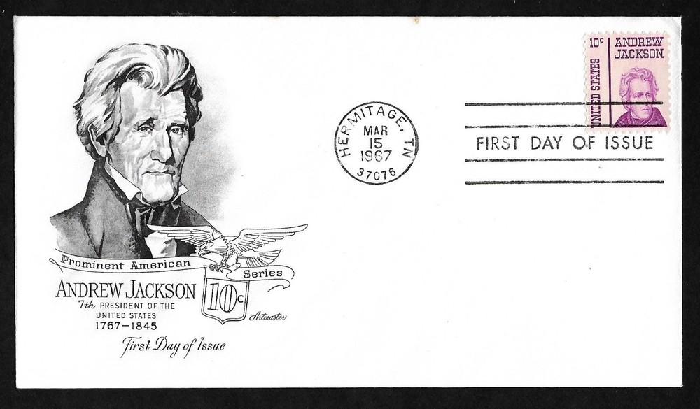 #1286  10c Andrew Jackson - Artmaster FDC