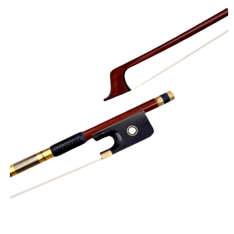 2pcs Advanced Pernambuco round Stick copper parts cello bow 4/4 Copper Mounted