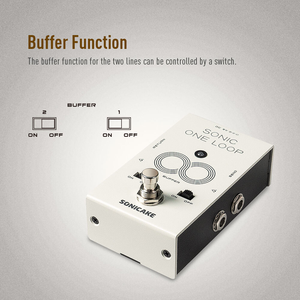 SONICAKE Sonic One Loop AB Line Selection Buffer Guitar Bass Effects Pedals
