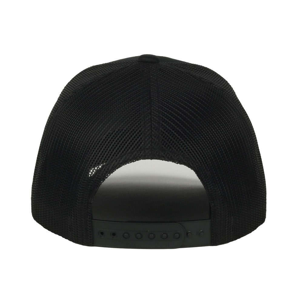 Realtree Men's Logo Black Snap-Back Closure Adjustable Mesh Back Trucker Hat Cap