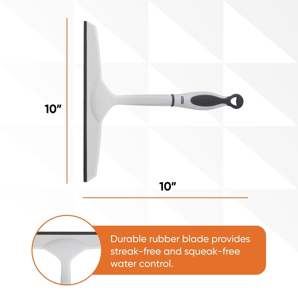 10" Grey Rubber Squeegee with Hanging Loop