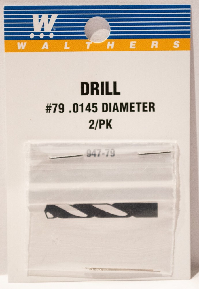 Walthers #947-79 Drill Bit - pkg(2) -- #79 - .015" Diameter