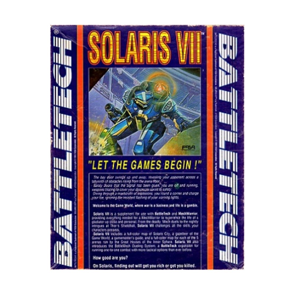 FASA Battletech Core Box Set Solaris VII VG+/EX