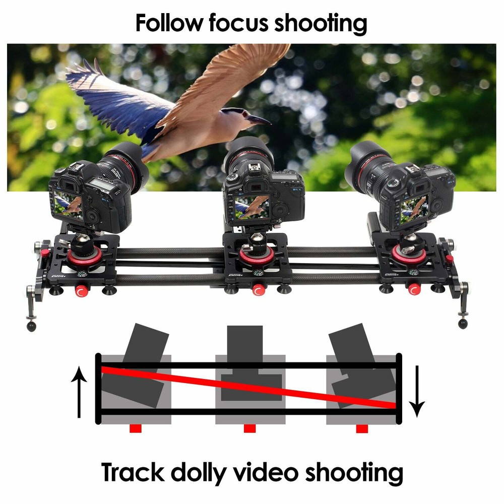 ASHANKS Motorized Camera Slider, APP Carbon Fiber SM00THONE C300