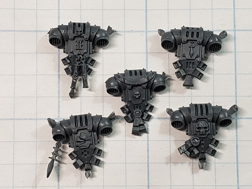 Warhammer 40k Grey Knight Bits Strike Squad Engraved Backpacks x5 EB05