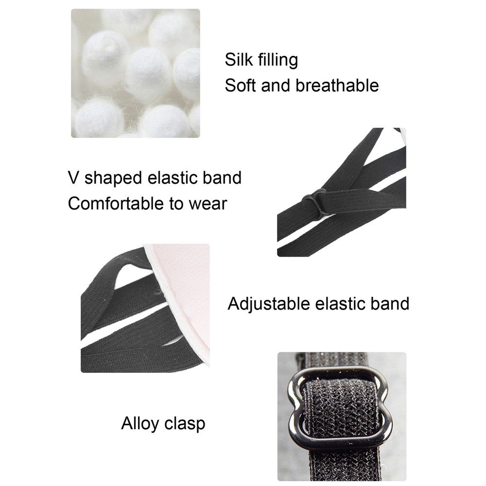 Eye Patch Silk Cotton Elastic Strap Full Cover Light Blocking Eye Cover Pad For