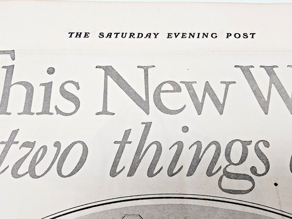1926 Easy Washer Advert. Saturday Evening Post - This Washer Does Two Things