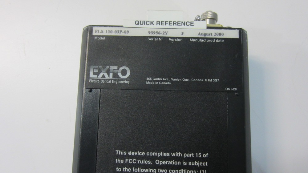 EXFO FLS-110 SINGLE FIBEROPTIC SOURCE